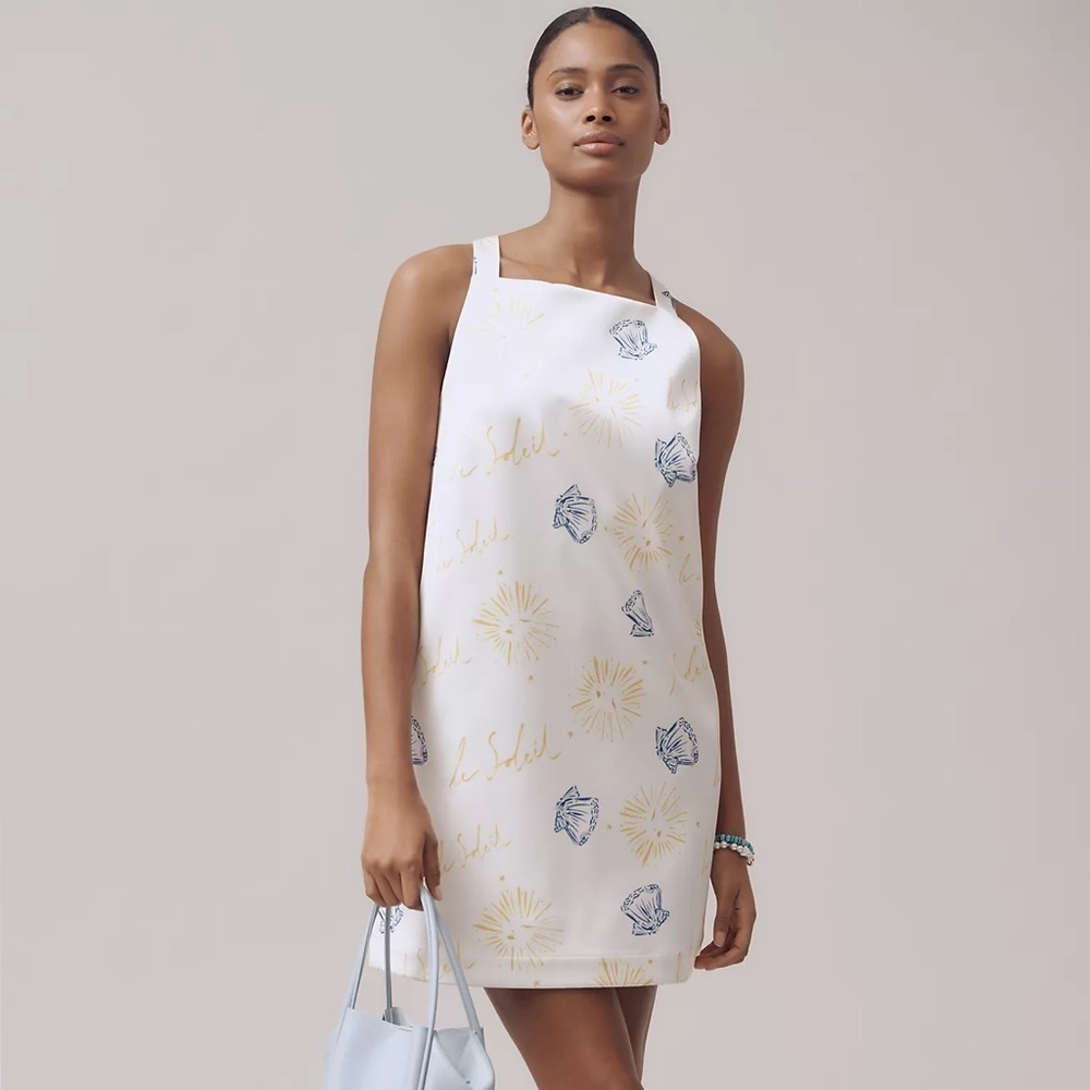 NWT! Anthropologie Nephthys x Maeve Sleeveless Square-Neck Shift Mini Dress 🍍